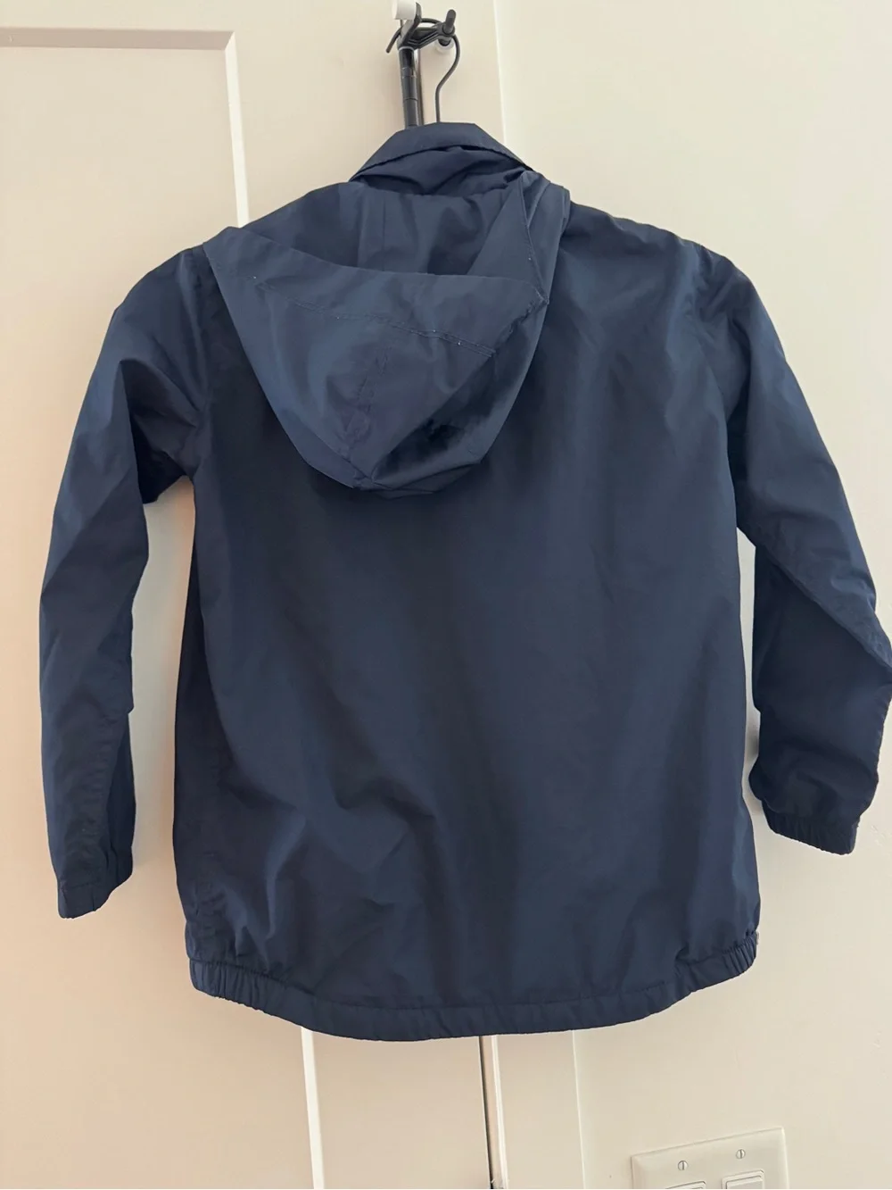 GAP Navy Lightweight Hooded Jacket - Kids | size small